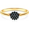 Zásnubný prsteň SAVICKI: dvojfarebné zlato, čierne diamanty - SAVWK-12-DC-ZB