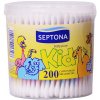 Septona Kids vatové tyčinky pre deti 200 ks (Septona 200ks vat.tyčinky do uší KID)