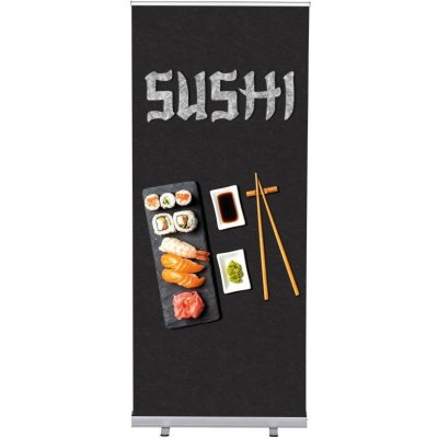 Jansen Display Set Roll-baneru Budget s vytištěným motivem, šířka 85 cm, Sushi
