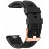 Silikonový řemínek Ricardo 20mm (pro Garmin Fenix 8/7S/6S (43mm), aj.), černý, QuickFit