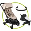 Akčný set Bugaboo Butterfly 2 complete BLACK/DESERT TAUPE-DESERT TAUPE + madlo + pláštenka