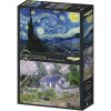 Grafika - Puzzle 2x500 Vincent van Gogh: Hviezdna noc a Dom v Auvers - 500 dielov