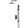 Cersanit Inverto Sprchový set s batériou pod omietku, s telesom, priemer 25 cm, čierna S952-006