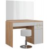 Vicco Vanity table Adela, With mirror & stool, Biela/Natural Rockford Hickory