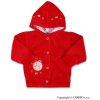 Semišková mikinka s kapucnou - Červená - 68 (4–6m)