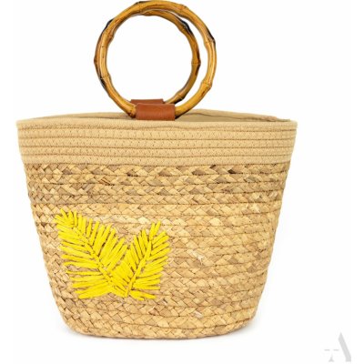 Art of Polo Letní slaměná kabelka/košík tr23122 žlutá