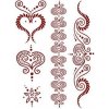 Červené srdcia - henna nalepovacie tetovanie