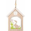Domček s husou na zavesenie 14 cm