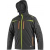 Canis (CXS) Pánska zimná softshellová bunda CXS NORFOLK - Čierna / žltá / oranžová | 3XL