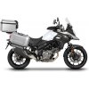 Kompletná sada hliníkových kufrov SHAD TERRA, 37L topcase 47L/47L bočné kufre, vrátane montážnej sady a platne SHAD SUZUKI DL 650 V-Strom