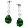 Olivie Strieborné náušnice SMARAGD 4539 Ag 925; ≤2,6 g.