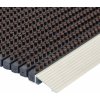 Hnedá vonkajšia čistiaca kefová vstupná rohož FLOMA Outline - dĺžka 50 cm, šírka 80 cm, výška 2,2 cm