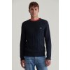 SVETER GANT COTTON CABLE C-NECK EVENING BLUE