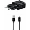 EP-TA200EBE + ECB-DU4EBE Samsung 15W Cestovní nabíječka + microUSB Datový Kabel Black (OOB Bulk)