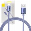 Baseus CAJY000005) Crystal Shine Series USB Type A - Lightning 2,4A, 1,2 m fialový