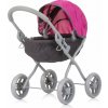 CHIPOLINO Hlboký kočík pre bábiky Daisy Grey,Pink linen
