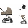 CYBEX Balios S Lux 2.0 + Cot S Lux Travel Set Aton B2 i-Size almond beige 2025