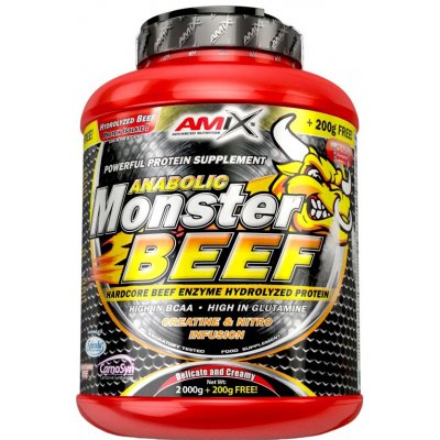 Amix Anabolic Monster Beef 90% Protein 2200 g jahoda - banán