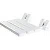 BISK Erga Handicap PRO, nástenné sedadlo do sprchy so sklápaním 320x328 mm, biela, ERG-07623