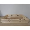 Drevená servirovacia tácka 43x28 cm s vareškami