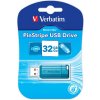 Verbatim USB flash disk, USB 2.0, 32GB, PinStripe, Store N Go, modrý, 49057, USB A, s výsuvným konektorom