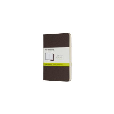 Moleskine Coffee Brown Pocket Plain Cahier Journal (set Of 3)