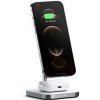 Satechi 2-in-1 Magnetic Wireless Charging Stand - White Aluminium ST-WMCS2M