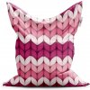 Sablio Sedací vak Striedajúce ružové pletenie - 150x100 cm