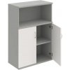 Policová skriňa Strong, 80x115,2x40 cm, biela/sivá
