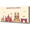 Foto obraz na plátne Nápis Barcelona 100x50 cm