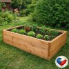 Drevený vyvýšený záhon 156 × 96 × 36 cm – masívna smrekovica