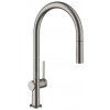Hansgrohe M54, drezová batéria Talis s výsuvnou spŕškou, kartáčovaný čierny chróm, HAN-72800340