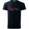 Nemecký ovčiak ekg - Klasické pánske tričko vyššej gramáže - XL ( Tmavomodrá (veľmi tmavá - skoro čierna) )