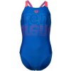 Arena Girls Swimsuit V Back Graphic Royal/Fluo Red