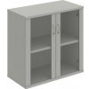 Policová skriňa Strong, 80x76,8x40 cm, sivá/sivá - 1 kus - 1 KS - nie - 1 - 60 mesiacov - rovná - uzatvorená - Hobis - 2x sklenené - sivá - 80 cm - Strong - 40 cm - 76.8 cm - 31.9 kilogramu HOBIS
