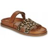 Exé Shoes Šľapky 967-KIMOLOS-LEOPARD-TAN Hnedá