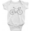 Bicykel názvy - Body dojčenské s krátkym rukávom - Krátký r. 18-24 mes ( Biela )