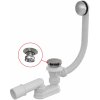 Sifón vaňový so zátkou, CLICK/CLACK, kov, 570mm, prietok 48,6l/min., DN52