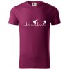 Karate EKG - Tričko z organickej bavlny - M ( Fuchsiová )