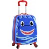 Detský kufor Snowball Žralok 4W SX 28 L modrá