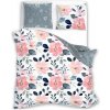 POSTEĽNÁ BIELIZEŇ KVETY 140x200 + 70x90 cm, 2-dielny komplet
