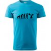 Evolution fitness - Klasické pánske tričko vyššej gramáže - 4XL ( Svetlý tyrkys )