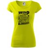 1975 v kocke - Dámske tričko Pure - 2XL ( Limetková )