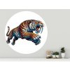 Nalepte.cz Smilodon textilní prelepiteľná nálepka na stenu list 20 x 20 cm