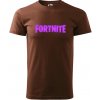 Sablio Tričko s potlačou Fortnite Pink - hnědé S