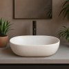 Rea Amelia Warm, umývadlo na dosku 480x345x135 mm, imitácia kameňa, REA-U3001
