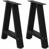 vidaXL Stolové nohy na konferenčný stolík v tvare A 2 ks čierny oceľ