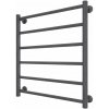 Mario-Radiators Kúpeľňový rebríkový radiátor INOX FLAT 122W/230V 57x43 cm nerez/antracit 1.4.048081.GR + záruka 3 roky zadarmo
