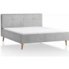 Svetlosivá čalúnená dvojlôžková posteľ bez roštu 180x200 cm Smart – Meise Möbel