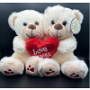 Plyšová Hračka Veľký medvedík Pár so srdcom Love You Hnedá - 20 cm